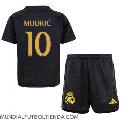 Camiseta Real Madrid Luka Modric #10 Tercera Equipación Replica 2023-24 para niños mangas cortas (+ Pantalones cortos)